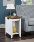 Edison End Table with Charging Station and Shelf