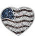 ფოტო #1 პროდუქტის Diamond Flag Heart Pin (1/4 ct. t.w.) in Sterling Silver