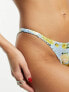 Фото #2 товара Monki satin tie side brief in vintage floral print