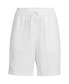 Women's High Rise Drawstring A-line 10" Linen Shorts