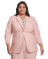 Фото #1 товара Plus Size Infinite Stretch 3/4-Ruched-Sleeve Jacket