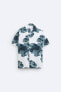 Фото #13 товара Эластичная рубашка с абстрактным принтом ZARA