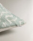 Leaf print cushion cover