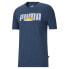 Puma Sneaker Crew Neck Short Sleeve T-Shirt Mens Blue Casual Tops 67911956