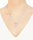 ფოტო #2 პროდუქტის Diamond Heart Pendant Necklace (1 ct. t.w.) in 14k White Gold, 16" + 2" extender