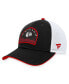 ფოტო #1 პროდუქტის Men's Black, White Chicago Blackhawks Fundamental Adjustable Hat