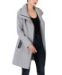 Фото #3 товара Women's Leah Asymmetrical Hooded Zipper Boucle Wool Coat