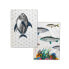 Kitchen Cloth HappyFriday Fish Multicolour 70 x 50 cm (2 Units)