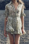Фото #4 товара Короткое платье с принтом — zw collection ZARA