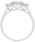 Diamond Triple Halo Promise Ring (1/3 ct. t.w.) in Sterling Silver