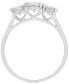 Фото #2 товара Diamond Triple Halo Promise Ring (1/3 ct. t.w.) in Sterling Silver