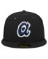 ფოტო #3 პროდუქტის Men's Black Atlanta Braves Raceway 59FIFTY Fitted Hat