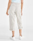 Фото #2 товара Women's Twill Cuffed Pull-On Cargo Pants, Created for Macy's