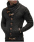 ფოტო #2 პროდუქტის Men's Knitted Turtleneck Winter Cardigan Sweaters for Men