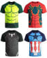 Toddler Boys Avengers Spider-Man Mech Strike 4 Pack Cosplay Athletic T-Shirts to (2T - 18-20)