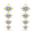 Decent gold-plated earrings with zircons EA843Y