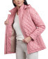 Фото #4 товара Women's Petite Quilted Hooded Anorak Coat