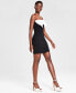 Juniors' Bow-Front Strapless Mini Dress