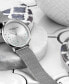 ფოტო #2 პროდუქტის Women's Silver Tone Mesh Stainless Steel Bracelet Watch 38mm