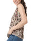 Women's Printed Moss-Crepe Sleeveless Top