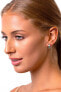 Stylish round silver earrings EA156W