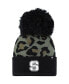 Фото #1 товара Women's Hunter Green NC State Wolfpack Bagheera Cuffed Knit Hat with Pom