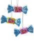 Фото #1 товара Kurt Adler Set Of 3 1.5In Glass Bubblegum Ornaments Multicolor