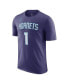ფოტო #2 პროდუქტის Men's LaMelo Ball Purple Charlotte Hornets 2022/23 Statement Edition Name and Number T-shirt