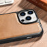 Фото #15 товара Чехол из натуральной кожи для iPhone 14 Pro Leather Oil Wax светло-коричневый от бренда ICARER