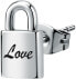 Single steel earrings Padlock Love LPS02ASD02