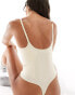 Фото #8 товара Dorina non padded seamless shaping thong bodysuit in beige