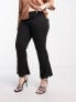 Фото #4 товара Vila Curve flared trousers with side split in black