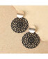 Women's Black Intricate Circular Drop Earrings