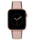 Фото #2 товара Ремешок для часов Nine West женский кожаный под ремень с текстурой Saffiano, совместимый с Apple Watch 42/44/45/Ultra/Ultra 2.