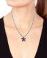 Фото #2 товара EFFY Collection eFFY® Multi-Sapphire Starfish 18" Pendant Necklace (2-7/8 ct. t.w.) in Sterling Silver