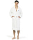 Фото #5 товара Personalized 100% Turkish Cotton Waffle Terry Bathrobe with Satin Piped Trim - Dark Gray