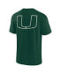Men's and Women's Green Miami Hurricanes Super Soft Short Sleeve T-shirt
