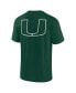 Men's and Women's Green Miami Hurricanes Super Soft Short Sleeve T-shirt M - фото #3