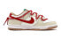 Фото #2 товара 【定制球鞋】 Nike Dunk Low 改色定制 VIBE风 叠钩设计 经典 休闲 低帮 板鞋 GS 棕白红 / Кроссовки Nike Dunk Low DX6063-131