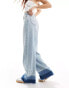 Фото #3 товара Lee Stella a line wide leg unpicked hem jeans in light wash