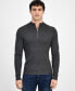 Men's Regular-Fit Ribbed-Knit 1/4-Zip Mock Neck Sweater, Created for Macy's