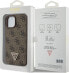 Guess Guess GUHCP15SP4TDPW iPhone 15 6.1" brązowy/brown hardcase Leather 4G Triangle Strass