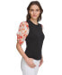 Фото #3 товара Women's Printed Chiffon-Sleeve Top