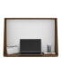 Zambia Wall Desk, Single Shelf - Mahogany White