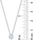 ფოტო #5 პროდუქტის Diamond Accent Bezel Pendant Necklace in Sterling Silver, 16" + 2" extender