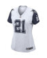 Фото #3 товара Women's Ezekiel Elliott White Dallas Cowboys Alternate Game Jersey