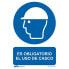 ATM Mandatory sign for the use of PVC glasspack helmet