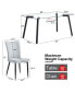 Фото #3 товара Glass Dining Set with 4 Light Grey Chairs