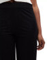 Mango straight leg slouchy tailored trousers in black