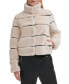 Фото #4 товара Womens Faux-Leather Trim Faux-Fur Short Coat